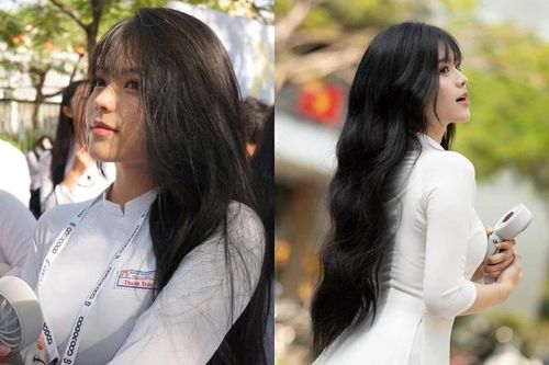 Nữ sinh gây chú ý 'mùa tổng kết' với nhan sắc trong veo