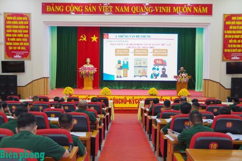Tập huấn kỹ năng trinh sát, phát hiện và ứng phó với các tác nhân hóa chất độc hại, phóng xạ cho cán bộ BĐBP Hà Giang