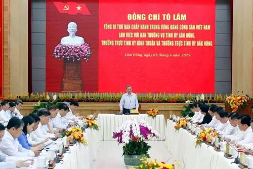 Tổng Bí thư Tô Lâm làm việc với các tỉnh Lâm Đồng, Bình Thuận, Đắk Nông