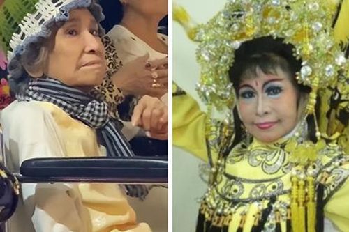 Đào chính một thời của đoàn cải lương Minh Tơ gây xúc động khi ngồi xe lăn xem đồng nghiệp diễn