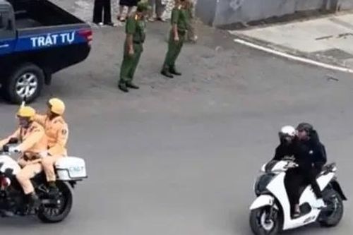 Học sinh lái xe SH chen vào đoàn xe ưu tiên ở Đà Lạt