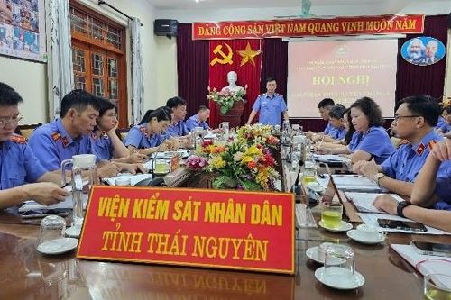 Giao ban trực tuyến tháng 5 ngành Kiểm sát nhân dân tỉnh Thái Nguyên