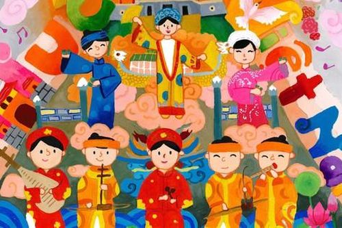 32 tác phẩm đoạt giải cuộc thi vẽ tranh quốc tế 'Rực rỡ Việt Nam'