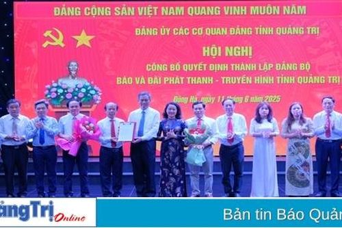 Công bố quyết định thành lập Đảng bộ Báo và Đài Phát thanh - Truyền hình tỉnh Quảng Trị