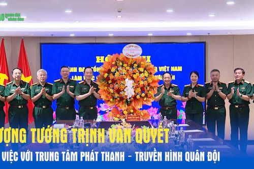 Thượng tướng Trịnh Văn Quyết làm việc với Trung tâm Phát thanh – Truyền hình Quân đội