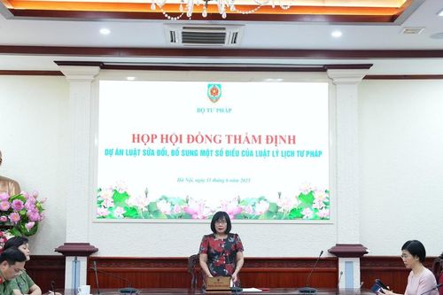 Thẩm định dự án Luật sửa đổi, bổ sung một số điều của Luật Lý lịch tư pháp