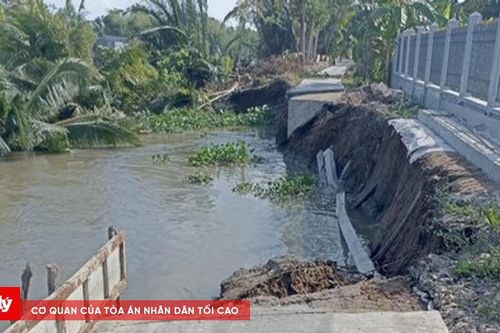 Hậu Giang: Báo động sạt lở khu vực gần sông Hậu