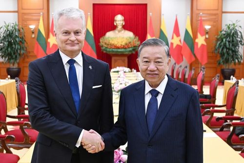 Tổng Bí thư, Chủ tịch nước, Chủ tịch Quốc hội gặp Tổng thống Litva