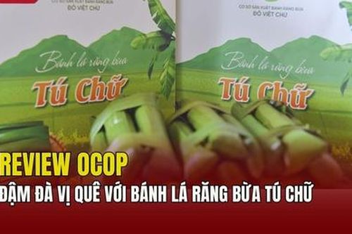 Đậm đà vị quê với bánh lá răng bừa Tú Chữ
