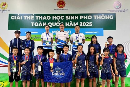 Vận động viên Lạng Sơn đoạt 7 huy chương tại môn bơi Giải thể thao học sinh phổ thông toàn quốc năm 2025