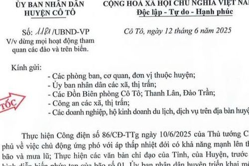Tin mới về bão số 1: Dừng hoạt động tham quan đảo Cô Tô