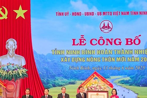 Ninh Bình hoàn thành nhiệm vụ xây dựng nông thôn mới