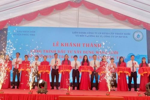 Khánh thành công trình cấp nước sạch cho 9 xã thuộc huyện Phúc Thọ