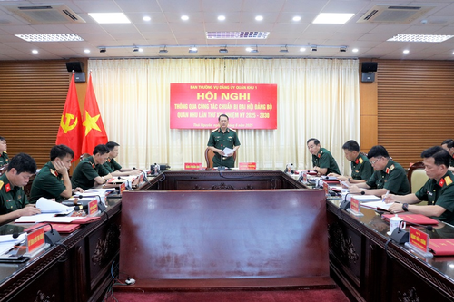 Đảng ủy Quân khu 1 thông qua công tác chuẩn bị Đại hội đại biểu Đảng bộ Quân khu lần thứ XVI