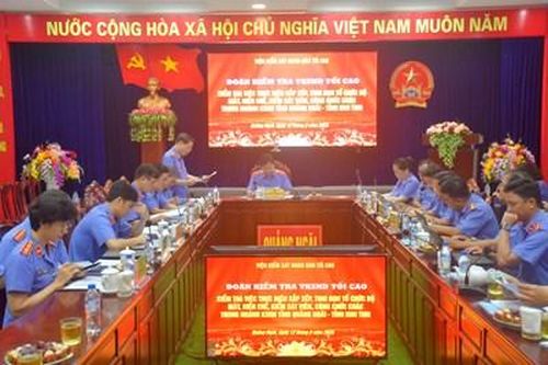 Đoàn kiểm tra VKSND tối cao kiểm tra công tác sắp xếp, tinh gọn tổ chức bộ máy tại VKSND tỉnh Quảng Ngãi