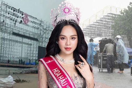 Cận cảnh sân khấu chung kết Hoa hậu Việt Nam bị tháo dỡ