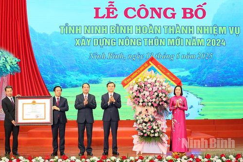 Lễ công bố tỉnh Ninh Bình hoàn thành nhiệm vụ xây dựng nông thôn mới