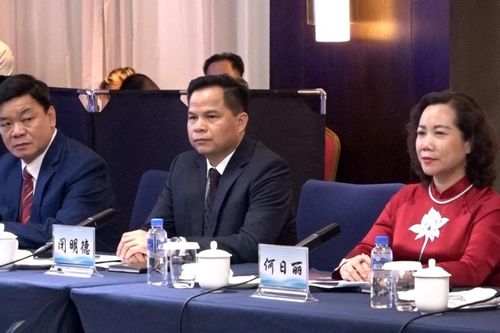 Đoàn đại biểu HĐND tỉnh Cao Bằng (Việt Nam) hội đàm với Ủy ban Thường vụ Đại hội đại biểu nhân dân thành phố Bách Sắc, Khu tự trị dân tộc Choang Quảng Tây (Trung Quốc)