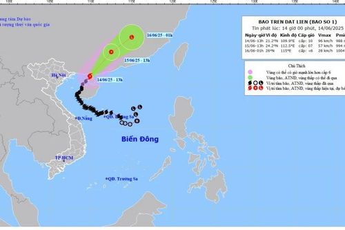 Bão số 1, giật cấp 12, trên khu vực bán đảo Lôi Châu (Trung Quốc)