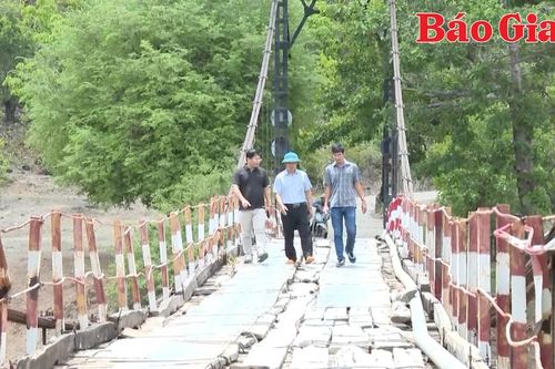 Gia Lai: Kiểm tra cầu treo để đảm bảo an toàn trong mùa mưa lũ