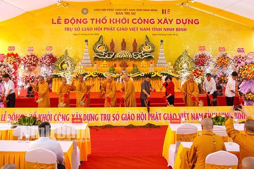 Khởi công xây dựng trụ sở Giáo hội Phật giáo Việt Nam tỉnh Ninh Bình