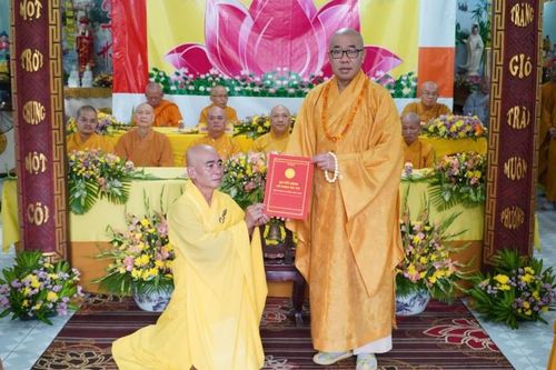 Tiền Giang: Công bố quyết định bổ nhiệm trụ trì niệm Phật đường Bửu Sơn