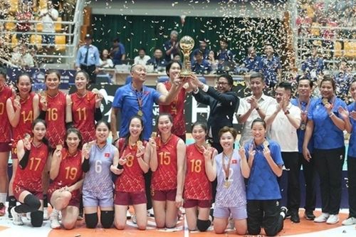 Đội tuyển bóng chuyền nữ Việt Nam vô địch giải châu Á 2025