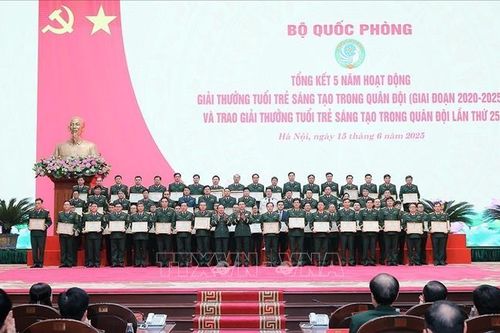 Tuyên dương các tập thể, cá nhân xuất sắc tham gia Giải thưởng Tuổi trẻ sáng tạo trong Quân đội