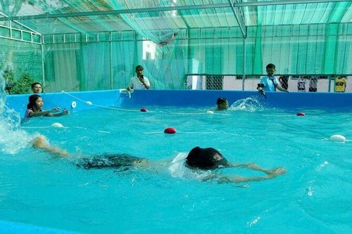 Cuộc thi bơi lội 'Kình ngư nhí' năm 2025 tại huyện Tri Tôn