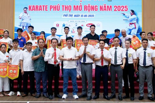 980 VĐV tham dự Giải Vô địch Cúp Karate Phú Thọ mở rộng năm 2025