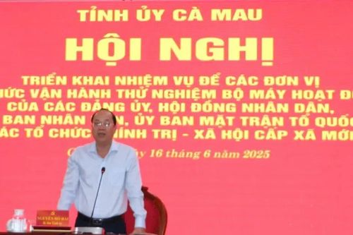 Cà Mau vận hành thử nghiệm 17 đơn vị hành chính cấp xã mới