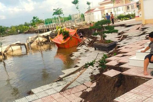 Sạt lở ảnh hưởng nghiêm trọng một di tích lịch sử cấp tỉnh ở Cà Mau