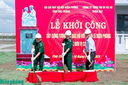 BĐBP Sóc Trăng khởi công xây dựng Tượng đài 'Bác Hồ với chiến sĩ Biên phòng'