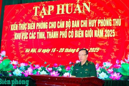 Khai mạc lớp tập huấn kiến thức Biên phòng cho Ban Chỉ huy Phòng thủ khu vực các tỉnh, thành phố có biên giới năm 2025