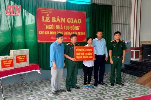 Bàn giao 'Ngôi nhà 100 đồng' cho gia đình quân nhân chuyên nghiệp