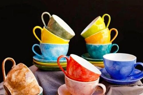 Ly sứ Cappuccino vân đá đa sắc góp phần tôn vinh cà phê