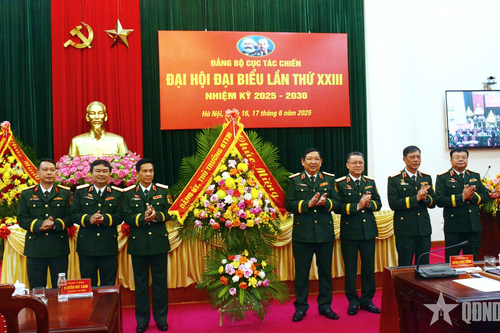 Thượng tướng Huỳnh Chiến Thắng dự, chỉ đạo Đại hội đại biểu Đảng bộ Cục Tác chiến lần thứ XXIII