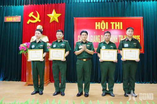 Kho 671 tổ chức thành công Hội thi cán bộ giảng dạy chính trị năm 2025