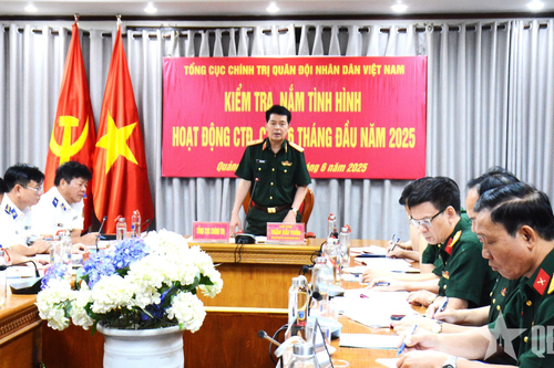 Tổng cục Chính trị kiểm tra hoạt động công tác Đảng, công tác chính trị tại Bộ tư lệnh Vùng Cảnh sát biển 2