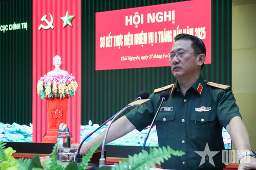 Cục Chính trị Quân khu 1 sơ kết thực hiện nhiệm vụ 6 tháng đầu năm 2025