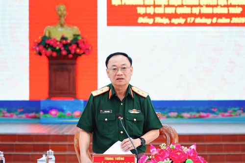 Đoàn công tác Bộ Quốc phòng nắm tình hình sắp xếp cơ quan quân sự địa phương tại Đồng Tháp và TP Cần Thơ