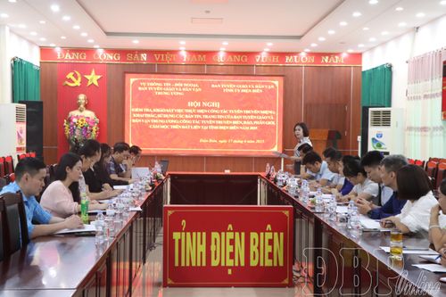 Đoàn công tác Vụ Thông tin - Đối ngoại, Ban Tuyên giáo và Dân vận Trung ương làm việc tại Điện Biên