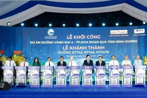 Bình Dương khởi công đường Vành đai 4 và khánh thành 3 tuyến đường giao thông trọng điểm