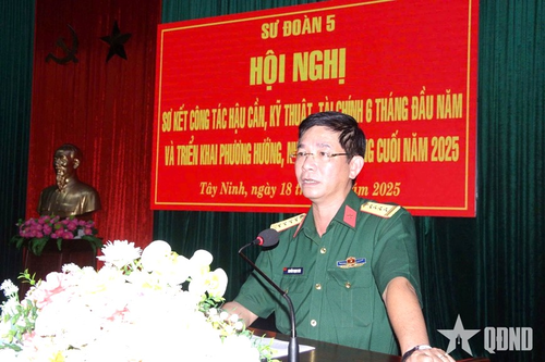 Sư đoàn 5 (Quân khu 7) sơ kết công tác hậu cần, kỹ thuật, tài chính 6 tháng đầu năm 2025