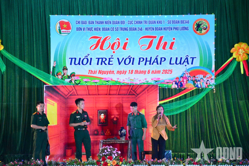 Trung đoàn 246 tổ chức hội thi 'Tuổi trẻ với pháp luật'