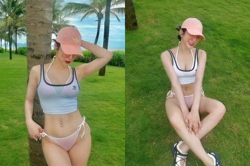 Diệp Lâm Anh khoe dáng 'đồng hồ cát' nóng bỏng đón hè