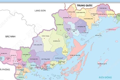 54 đơn vị hành chính cấp xã của tỉnh Quảng Ninh năm 2025