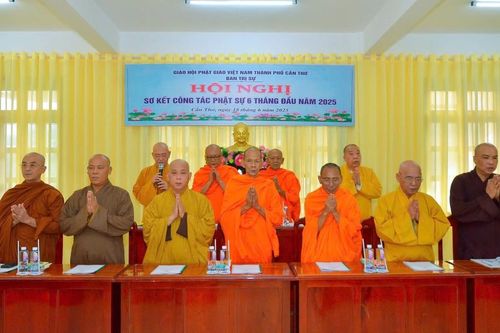 Cần Thơ: Ban Trị sự Phật giáo Thành phố tổ chức sơ kết hoạt động Phật sự 6 tháng đầu năm 2025