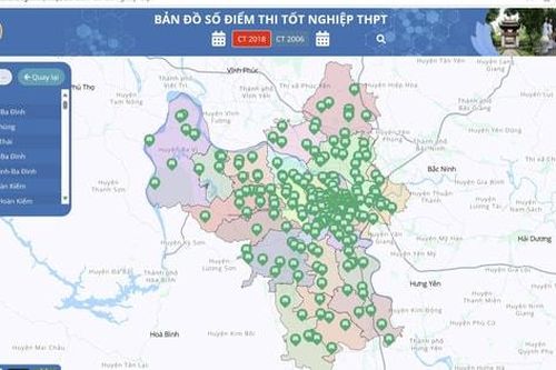 Thí sinh Hà Nội đến điểm thi tốt nghiệp THPT thuận lợi nhờ bản đồ số