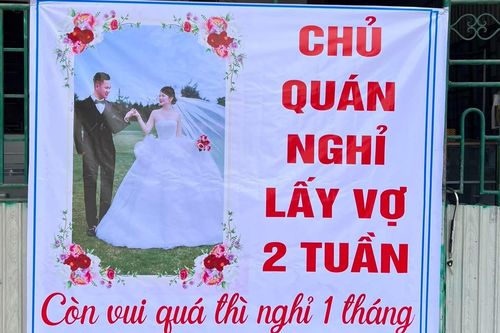 Lấy vợ xinh như hot girl, chủ quán ở Nghệ An treo biển nghỉ bán 2 tuần